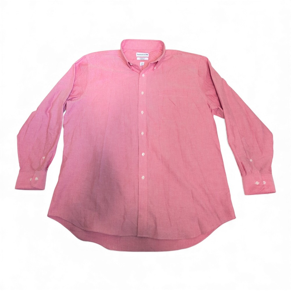 Saddlebred Men's Red Button-Down Shirt XL